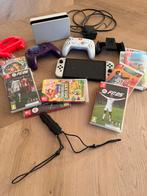 Nintendo switch compleet met 9 spellen en2 extra controllers, Ophalen, Met games, Zo goed als nieuw, Switch Original