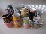 31 x partij koppen & mokken, serviesgoed, o.a. HEMA, Ophalen, Gebruikt, Overige stijlen, Kop(pen) en/of Schotel(s)