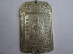 Oud Chinees amulet van Tibet zilver God van rijkdom,, Ophalen of Verzenden