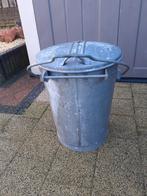 Zinken vuilnisemmer vuilnisbak afvalemmer afvalbak Bladel, Huis en Inrichting, 40 liter of meer, Ophalen, Minder dan 50 cm