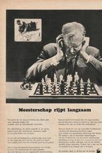 Retro reclame 1959 Grolsch bier meester in het schaken, Verzamelen, Verzenden, Overige typen