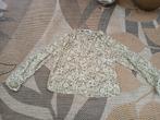 ZARA blouse beige groen bloemenprint maat S, Kleding | Dames, Ophalen of Verzenden, Maat 36 (S), Gedragen, Zara