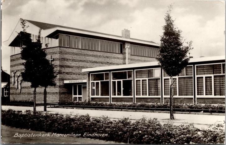 Eindhoven - Baptistenkerk Marconilaan (1970), Verzamelen, Ansichtkaarten | Nederland, Gelopen, Noord-Brabant, 1960 tot 1980, Verzenden