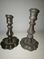 Oude Tinnen Kandelaars - Set van 2, Ophalen, Overige materialen