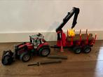 Bruder tractor met bosbouwaanhanger met kraan, Kinderen en Baby's, Speelgoed | Speelgoedvoertuigen, Ophalen, Zo goed als nieuw
