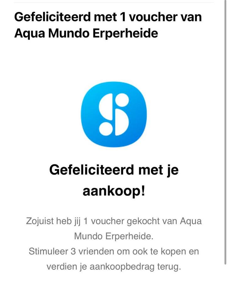 Aqua Mundo Vossenmeren en Erperheide, Tickets en Kaartjes, Kortingen en Cadeaubonnen, Eén persoon, Bungalowpark, Cadeaubon