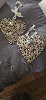 Rieten Harten Decoratie - Set van 2, Huis en Inrichting, Ophalen