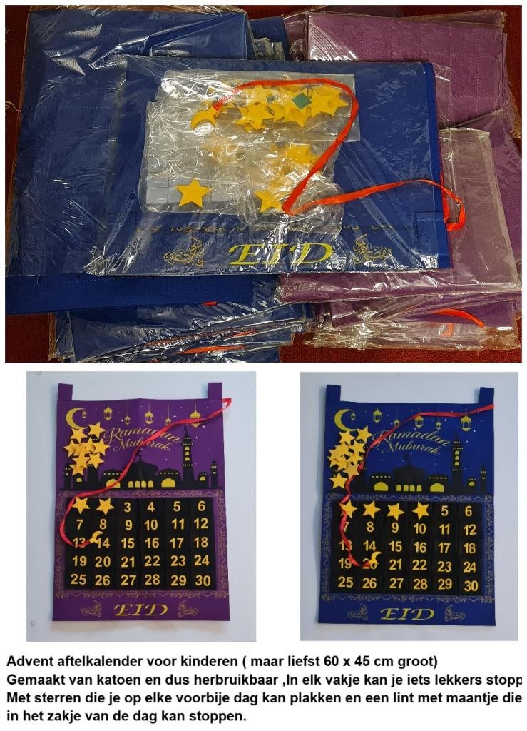 Ramadan partij kalenders 50 stuks, Ophalen of Verzenden, Nieuw, Overige typen, Overige