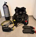 Wij stoppen met duiken, 1 set :vest, tank, regelaar comp, Watersport en Boten, Duiken, Ophalen of Verzenden, Gebruikt, Duikcomputer