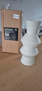 HKliving Vaas Speckle - Maat M - Nieuw, Huis en Inrichting, Woonaccessoires | Vazen, Ophalen, Wit, Aardewerk of Porselein, Nieuw