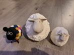 1 Vilten bobbelschaap decoratie 2 keramiek schapen, Ophalen of Verzenden