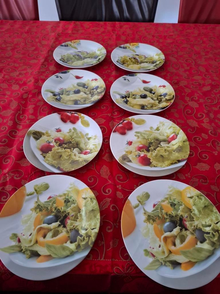 Ontbijt borden nieuw 8 stuks Easy Life, Huis en Inrichting, Keuken | Servies, Nieuw, Ophalen of Verzenden, Bord(en), Overige stijlen