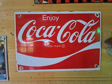 Emaille Coca-Cola bord plus flessen opener  beschikbaar voor biedingen