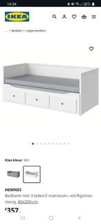 Bedbank ikea, Ophalen, 90 cm, Tweepersoons, Zo goed als nieuw
