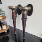 Houten wandKandelaars, Huis en Inrichting, Ophalen of Verzenden, Zo goed als nieuw, Kandelaar, Hout