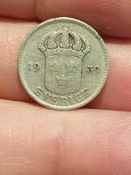 Zweden, 25 ore 1939, zilver (19), Postzegels en Munten, Munten | Europa | Niet-Euromunten, Zilver, Ophalen of Verzenden, Overige landen