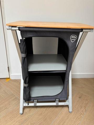 1 vakantie gebruikt Defa Easy Folding Bamboe Campingkast beschikbaar voor biedingen