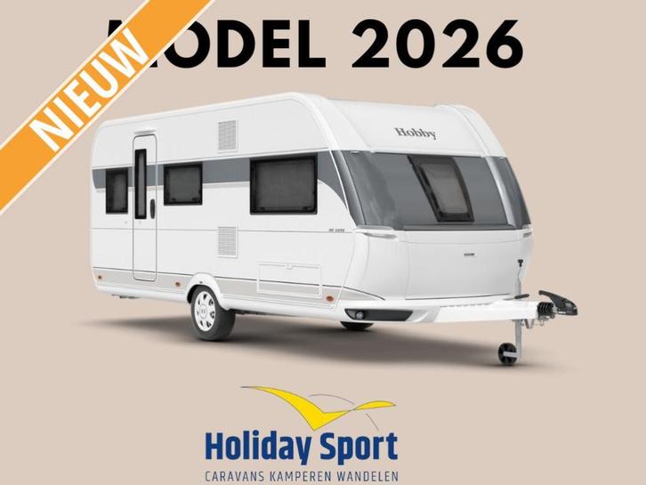 Hobby De Luxe 495 UL Model 2026, Caravans en Kamperen, Caravans, Bedrijf, tot en met 4, 1000 - 1250 kg, Rondzit, Hobby, 2 aparte bedden