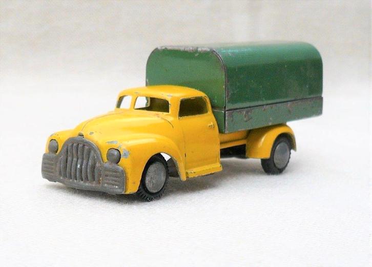 Tekno denmark 772. Mini dodge bakwagen met huif (1953)., Antiek en Kunst, Antiek | Speelgoed, Verzenden