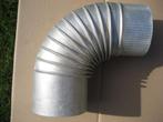 Giveg afvoer rookgas ventilatie buizen 90 plooibocht 110 mm, Afvoer, Gebruikt, Aluminium, Ophalen of Verzenden