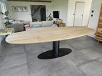 Eiken tafel eettafel | Rond | Ovaal | Deens | Boomstam, Eikenhout, Ophalen of Verzenden, Vijf personen of meer, Rechthoekig