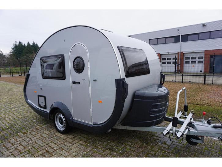 T@B Basic 320 + Kachel + Walker luifel + Fietsdrager, Caravans en Kamperen, Caravans, Bedrijf, tot en met 2, 500 - 750 kg, Rondzit