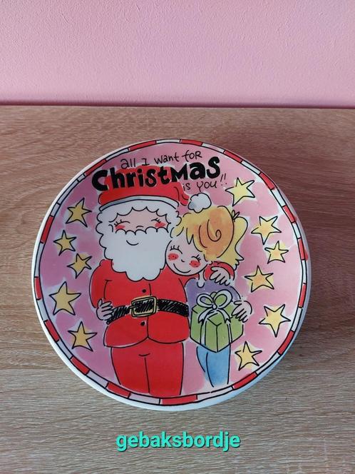 Blond Amsterdam kerst gebaksbordje, Huis en Inrichting, Keuken | Servies, Zo goed als nieuw, Bord(en), Blond Amsterdam, Aardewerk