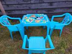 kinder tuintafel met 3 stoeltjes disney, Ophalen, Zo goed als nieuw