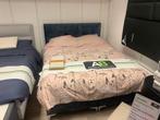 2 Persoons Boxspring DonkerBlauw, Ophalen, Eenpersoons, Zo goed als nieuw, 200 cm