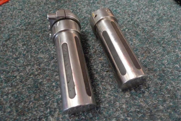 Gashandvat set handvatten alu voor 1" stuur loc.23, Motoren, Onderdelen | Harley-Davidson, Gebruikt, Ophalen