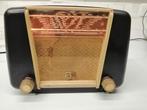 Philips radio type BX300U bj. 1950/'51 bakeliet., Antiek en Kunst, Antiek | Tv's en Audio, Ophalen