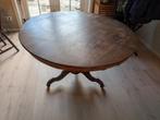 Mooie ouderwetse ronde tafel, Ophalen, Gebruikt, Rond, Overige houtsoorten