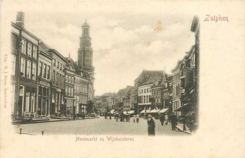 (380-222-021) Zutphen Houtmarkt en Wijnhuistoren, Verzamelen, Ansichtkaarten | Nederland, Gelderland, Verzenden