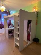 Hoogslaper met bureau wit hout, Kinderen en Baby's, Hoogslaper, Zo goed als nieuw, Ophalen