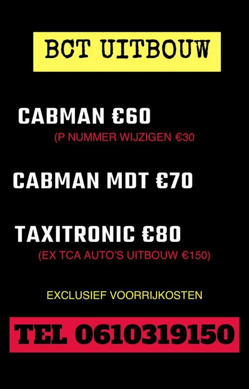 BCT UITBOUW TAXITRONIC & CABMAN, Auto diversen, Overige Auto diversen, Verzenden