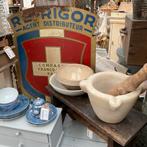 Uithangbord, vijzel, vergiet, beboterd schaaltje *floor epe*, Antiek en Kunst, Ophalen of Verzenden