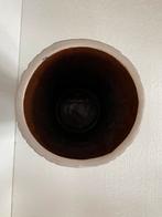 Carstens Tonnieshof grote keramiek cilinder vaas , jaren 70, Gebruikt, Duitsland, 50 tot 75 cm, Wit