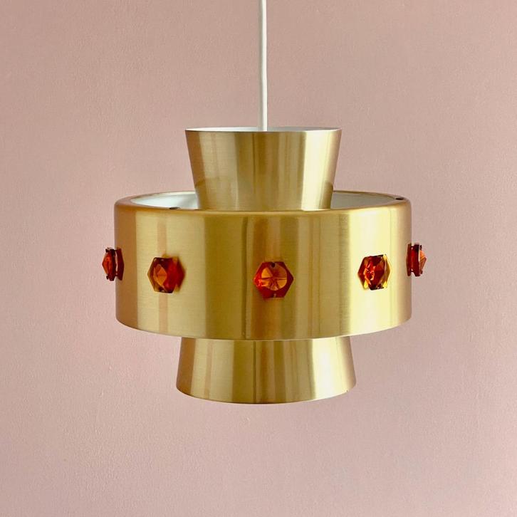 MidCentury Deens design LAMP Vitrika vintage Scandinavië MCM, Huis en Inrichting, Lampen | Hanglampen, Gebruikt, Minder dan 50 cm