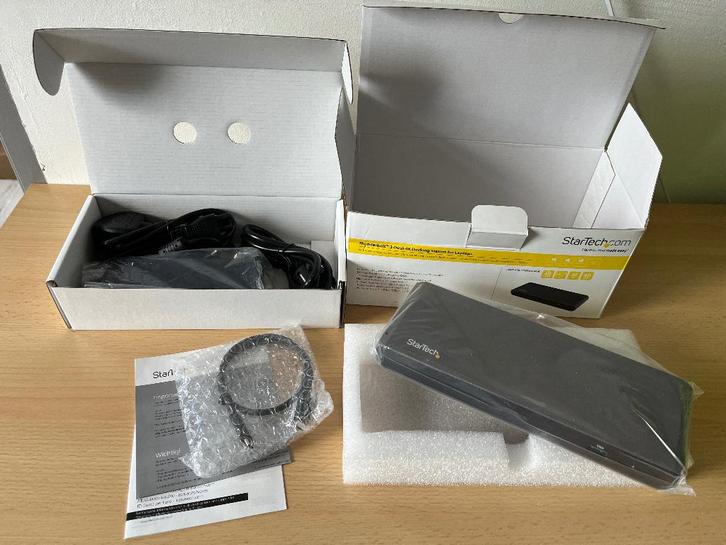 Thunderbolt 3 dual 4K docking station, Computers en Software, Dockingstations, Nieuw, Docking station, Harde schijf, Laptop, Ophalen of Verzenden