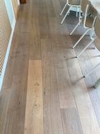 Gerookt vergrijsd eiken vloer. +- 17m2, Huis en Inrichting, Stoffering | Vloerbedekking, Gebruikt, Grijs, 10 tot 25 m², Ophalen