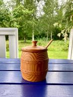 Houten honingpotje uit Zweden, nieuw. Binnenpot van glas., Ophalen of Verzenden, Nieuw