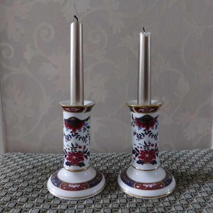 2 KANDELAARS "Prince Regent" Royal Worcester Porselein, Huis en Inrichting, Woonaccessoires | Kandelaars en Kaarsen, Nieuw, Kandelaar