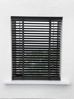Houten Jaloezie 50mm BxH 220x250cm Zwart- 25mm ladderband, 200 cm of meer, ., Zwart, Nieuw