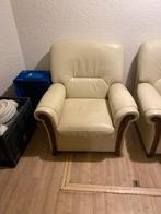 Comfortabele fauteuil, Huis en Inrichting, Fauteuils, Gebruikt, Minder dan 75 cm, Leer, Ophalen of Verzenden