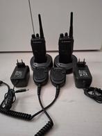 Motorola GP340 UHF Portofoon Set, Ophalen of Verzenden, Gebruikt, Portofoon of Walkie-talkie, Handsfree-functie