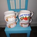 4 Vintage soepkommen champignon, ossestaart, soep van de dag, Huis en Inrichting, Keuken | Servies, Ophalen, Gebruikt, Kom(men)