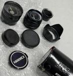Hanimex mc f=28 52 7051686 + aico wider fisheye ser-vii 52mm, Ophalen of Verzenden, A, Lens of Lenzen, A
