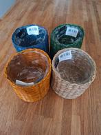4 Mandjes Mica Decorations, Mand, Rond, Ophalen of Verzenden, Zo goed als nieuw