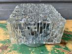 Plafonniere plafondlamp glas vierkant vintage lamp, Ophalen of Verzenden, Gebruikt, Glas