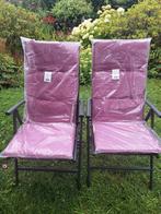 2 nieuwe kussen hoge rug voor tuinstoelen, Ophalen, Nieuw, Textileen